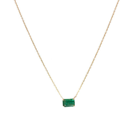 Emerald Rhea Yellow Gold  Necklace