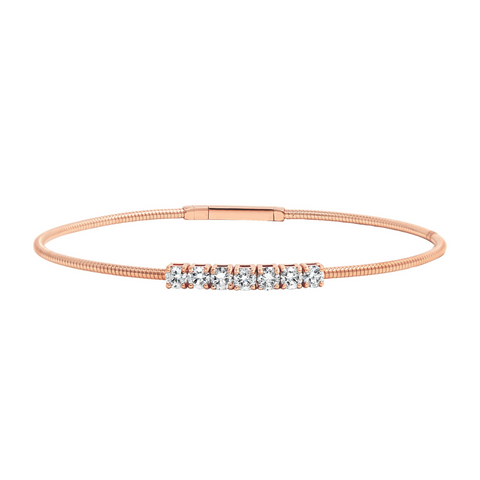 Single Loop Diamond Snake Bangle