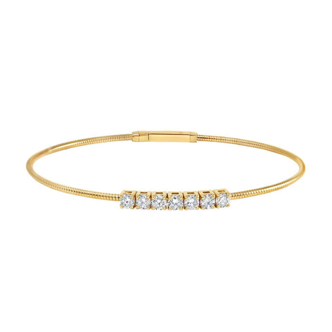 Single Loop Diamond Snake Bangle