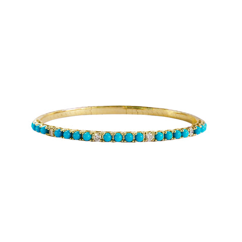 Single Loop Diamond Snake Bangle
