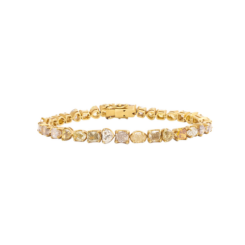 Tourmaline & Rose Gold Impression Bracelet