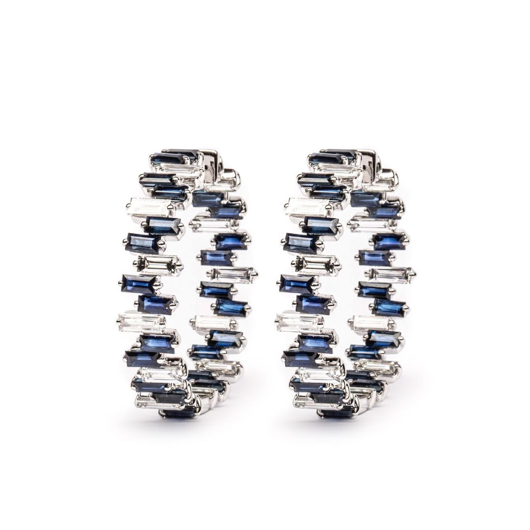 Sapphire & Diamond Earrings