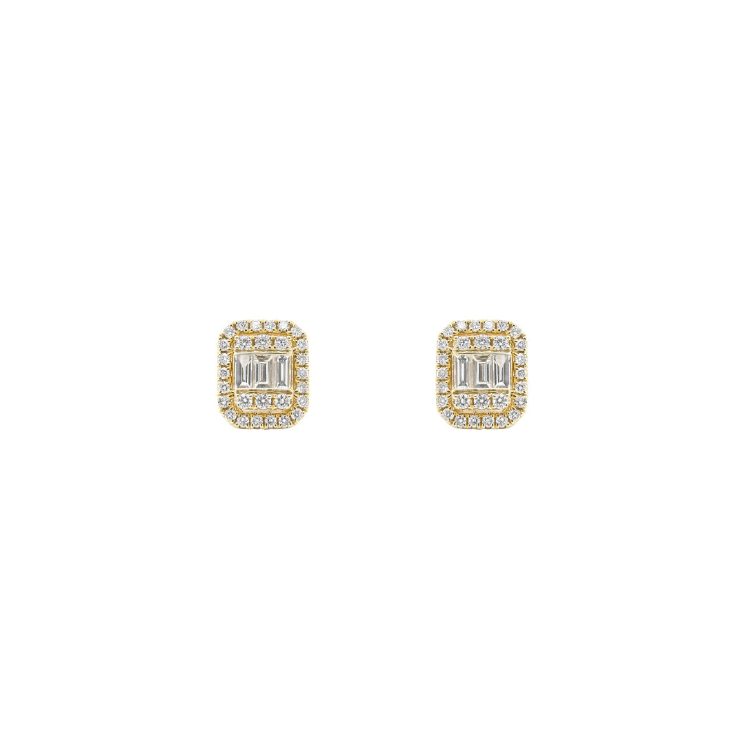Yellow Gold & Diamond Rhyme Regalia Earrings