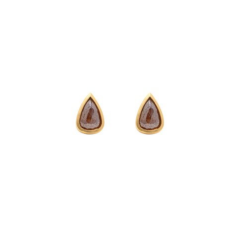 Orange Citrine Stud Earrings