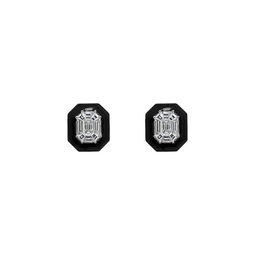 Octagon Hues Diamond Earrings