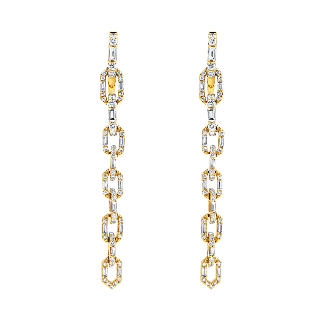 Yellow Gold & Diamond Enchanted Links Earrings
