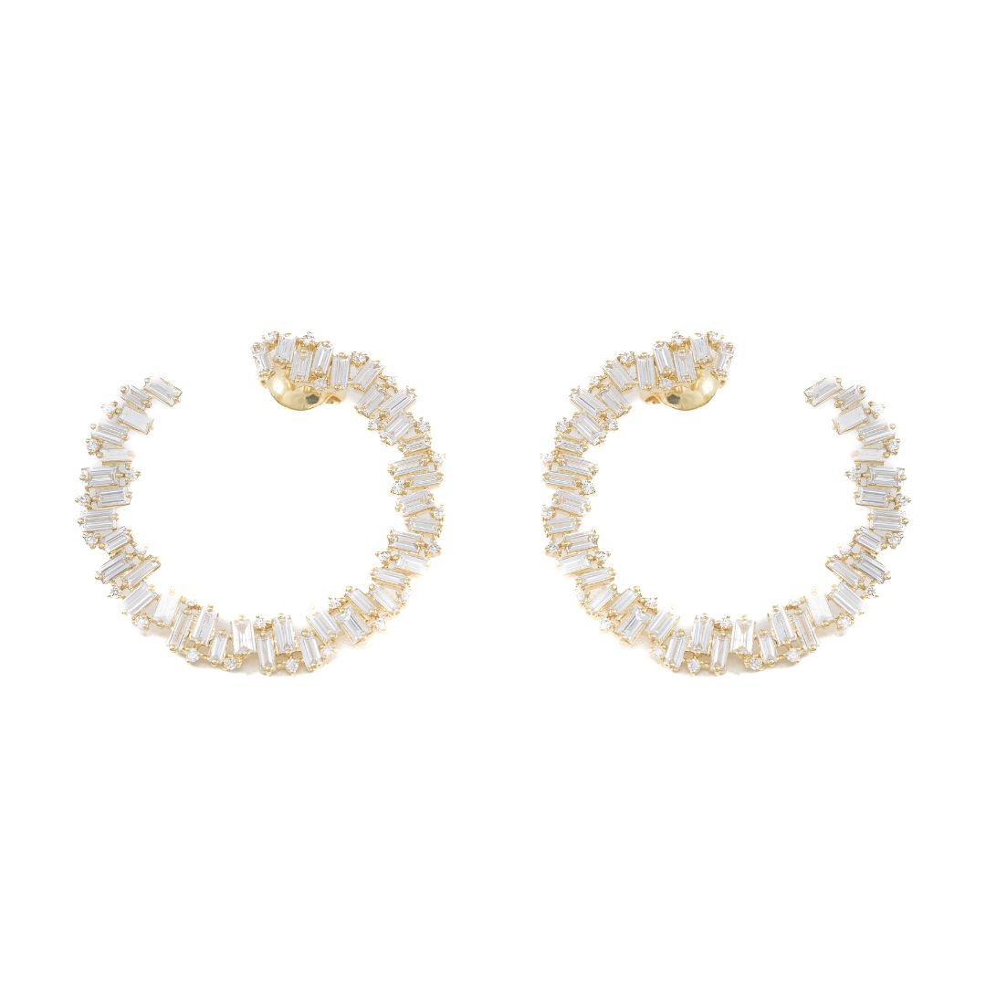 Yellow Gold & Diamond Thrill Earrings