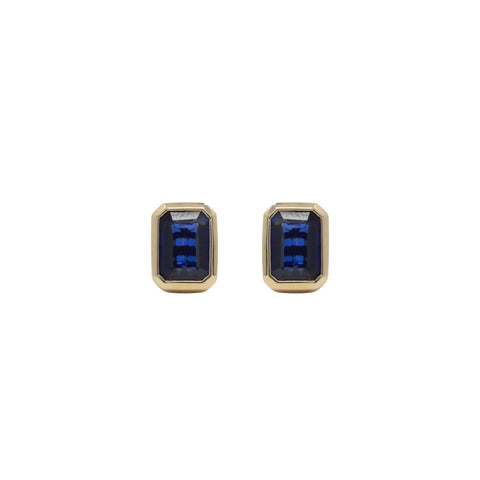 Yellow Gold & Diamond Small Rings of Saturn Earrings