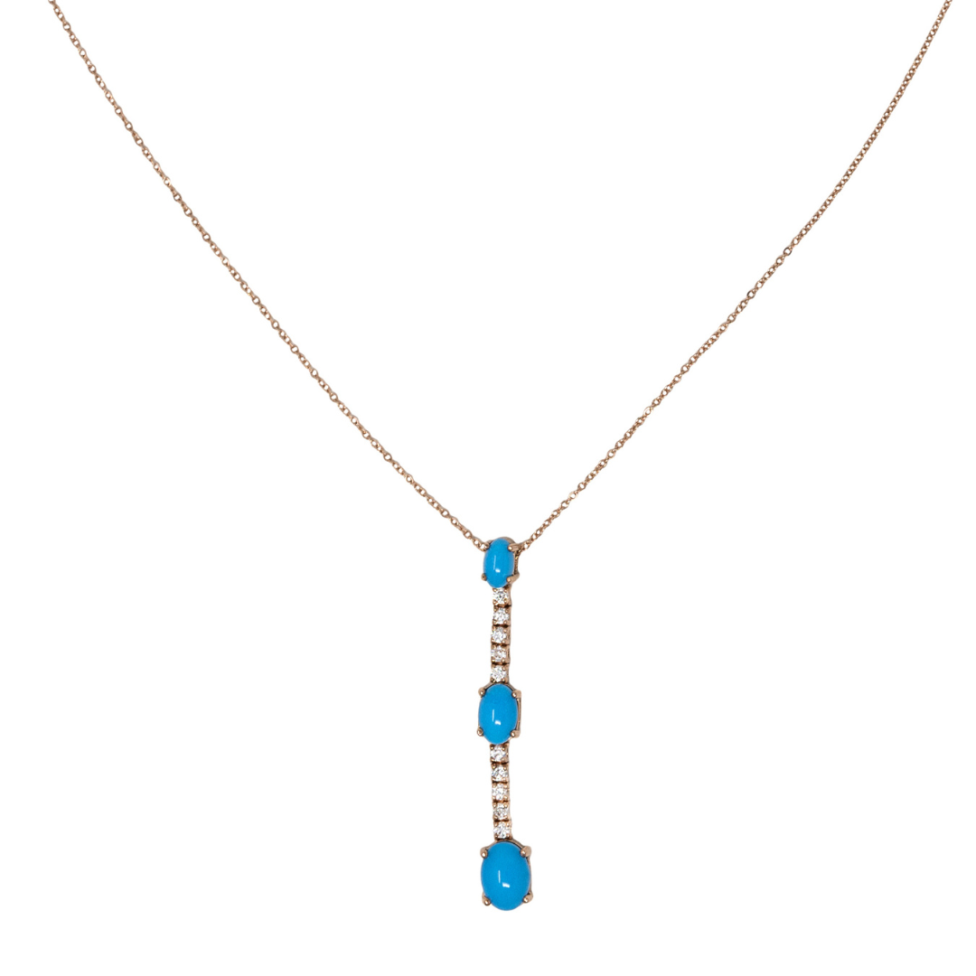 Turquoise Tonic & Rose Gold Necklace