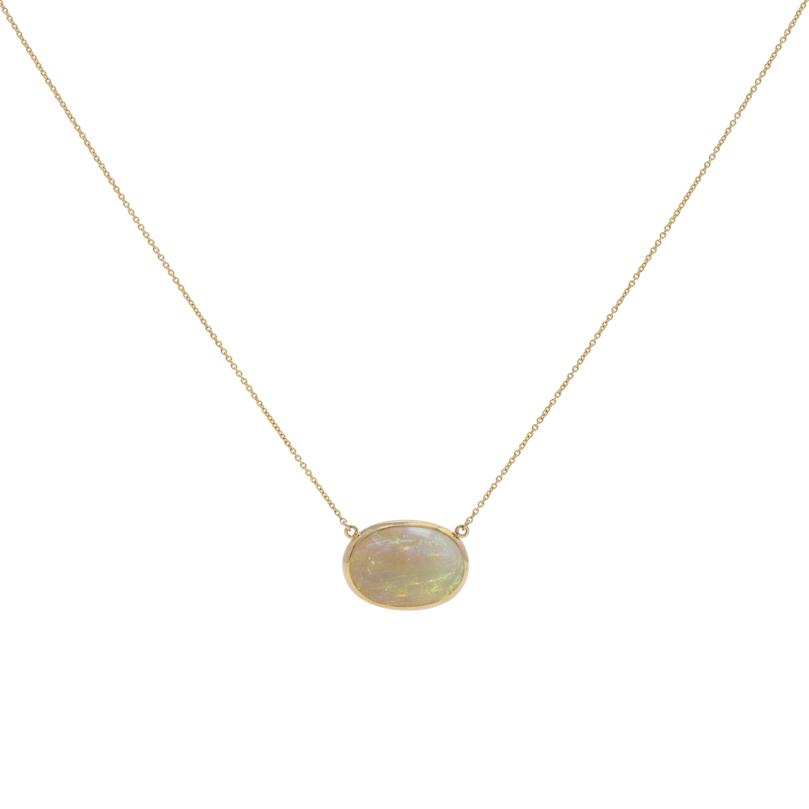 Ethereal Fire Dancing Opal Necklace