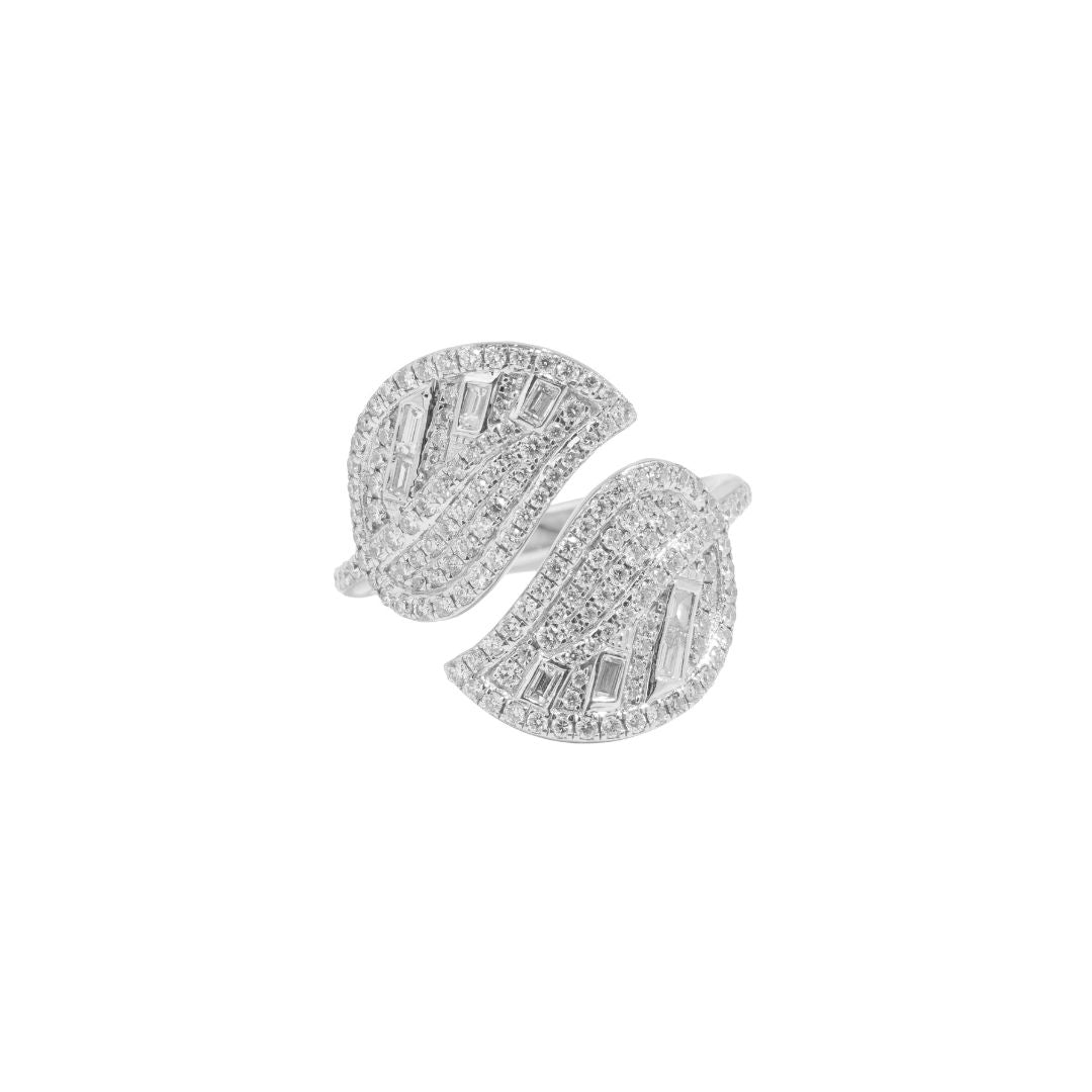 Dance with Life White Diamond Gold Diamond Ring
