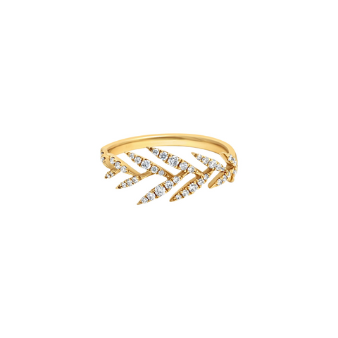 Diamond Orbit & Yellow Gold Ring