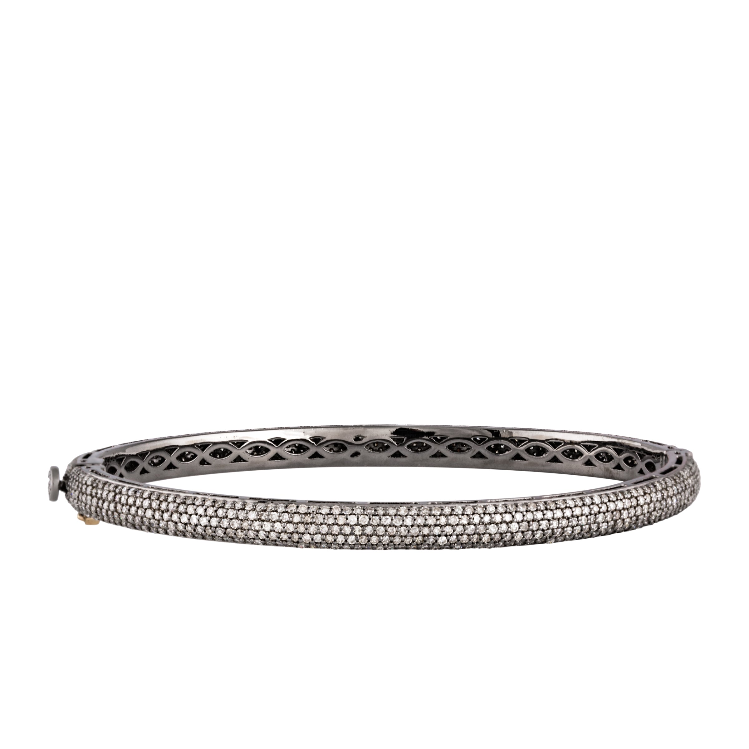 White Diamond 5-Row Oval Bangle