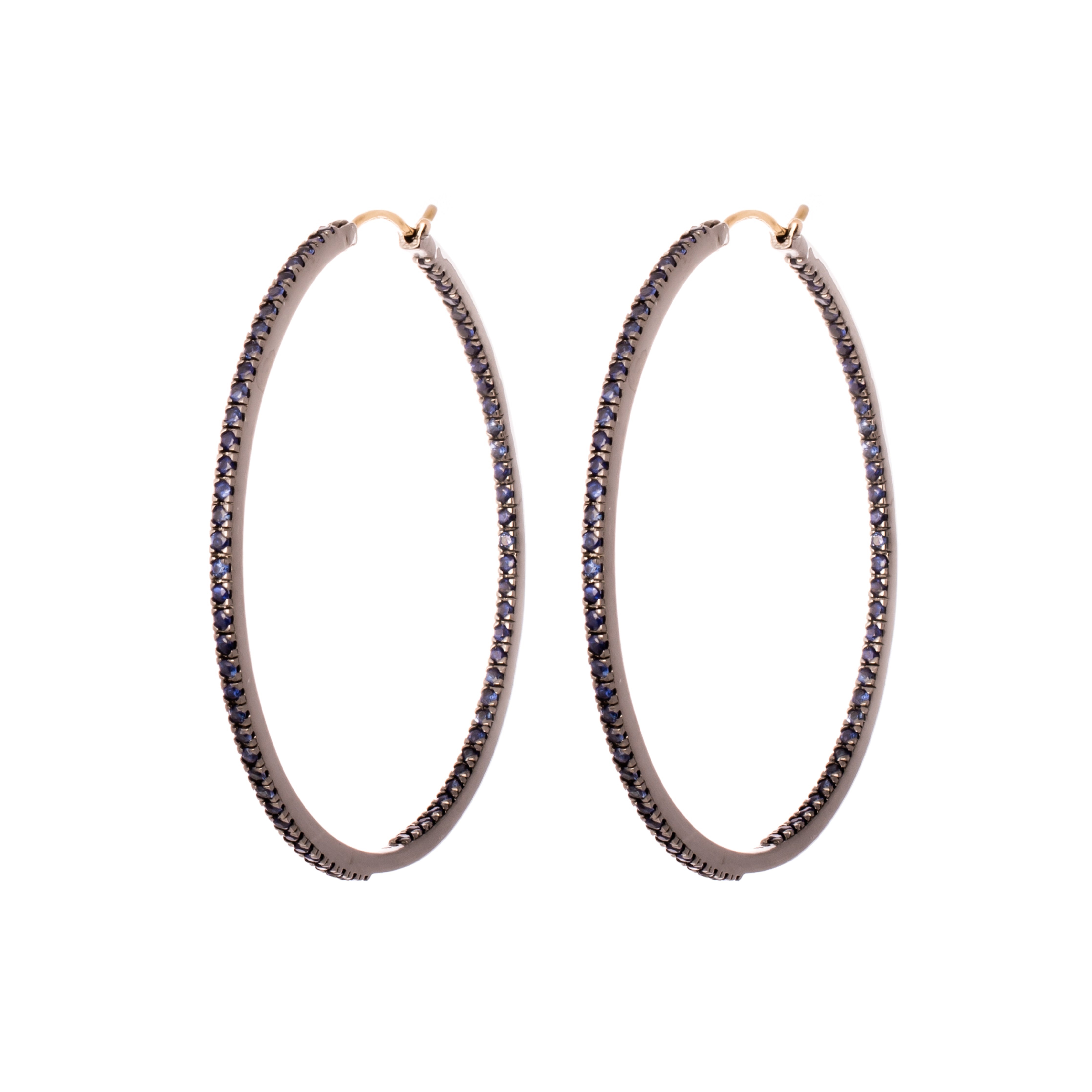 Medium Sapphire Hoops
