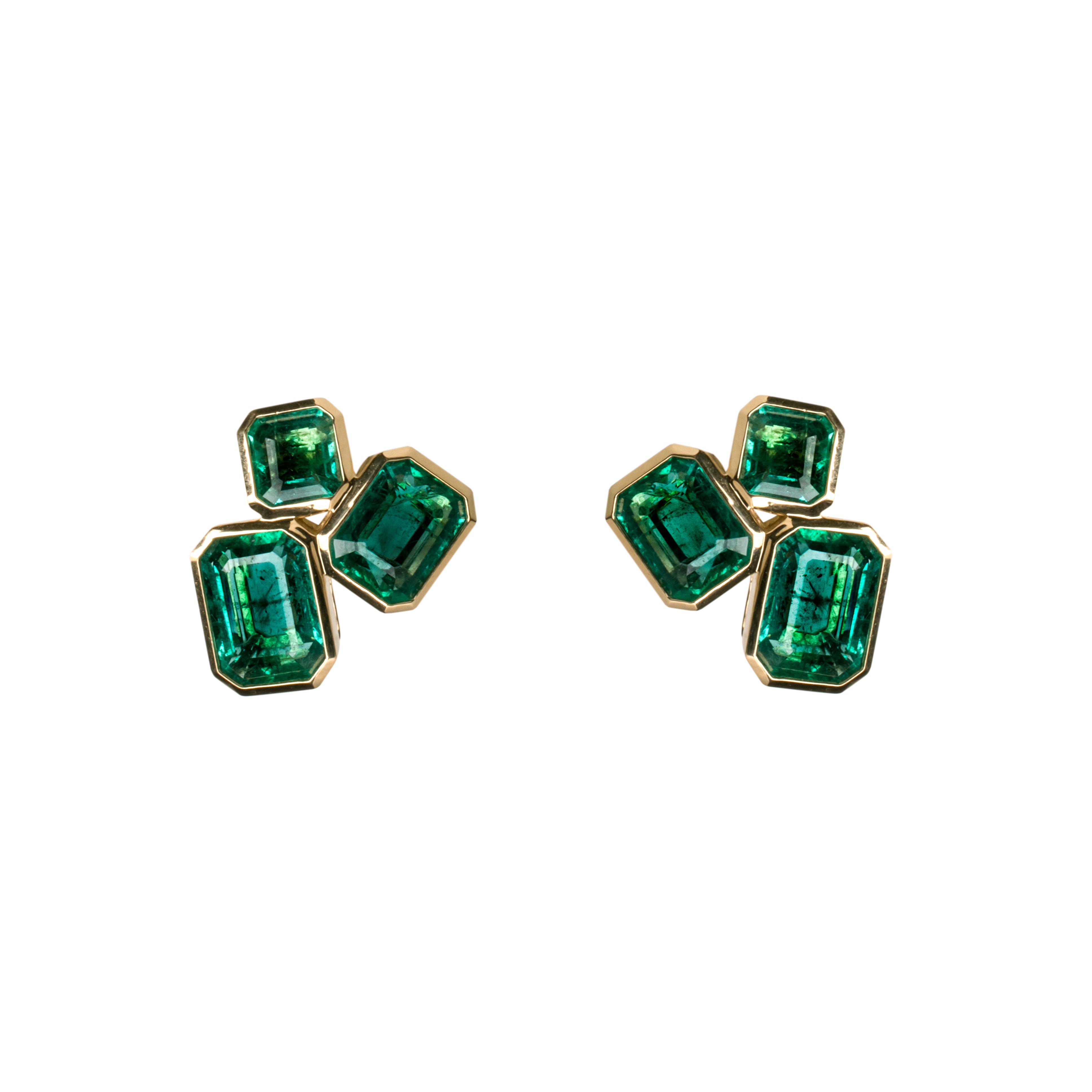Emerald Olivia III Studs