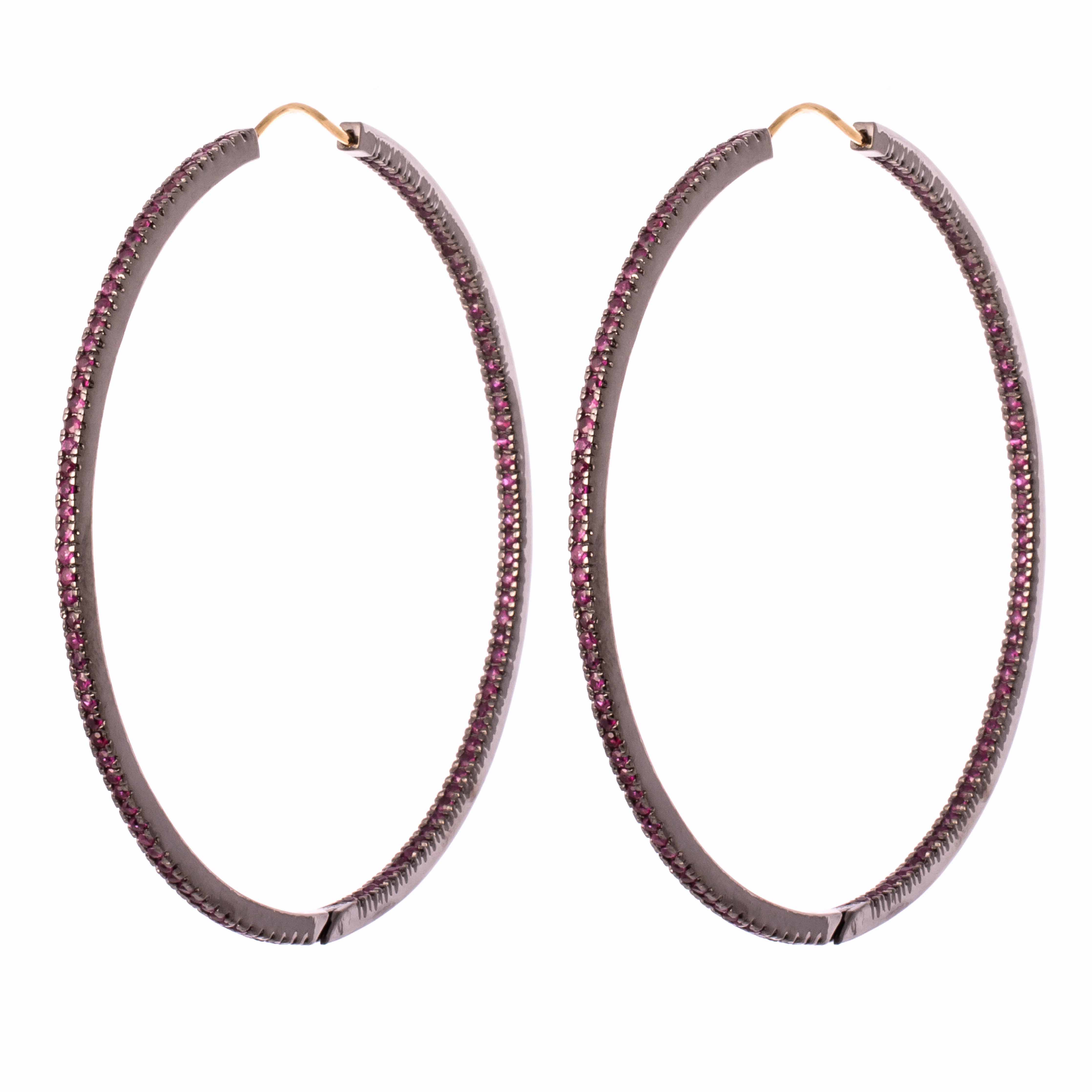 Large Ruby Hoops