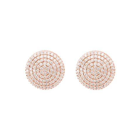 Hexagon Rose Gold Hoop Earrings
