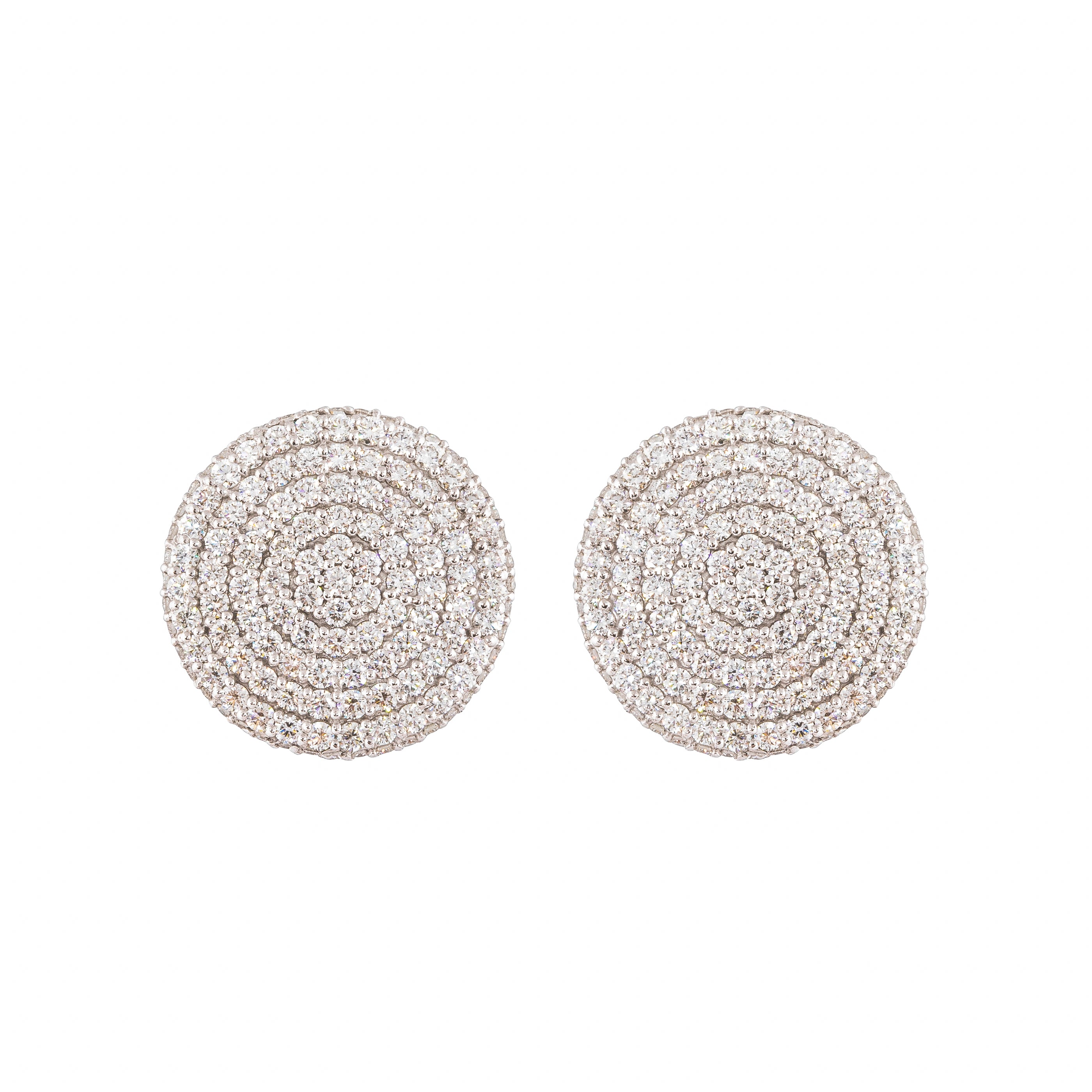 White Gold & Diamond Morning Glow Earrings