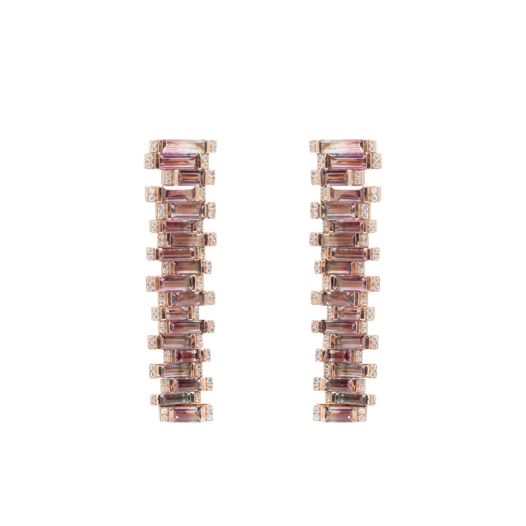Equilibrium Watermelon Tourmaline Earrings
