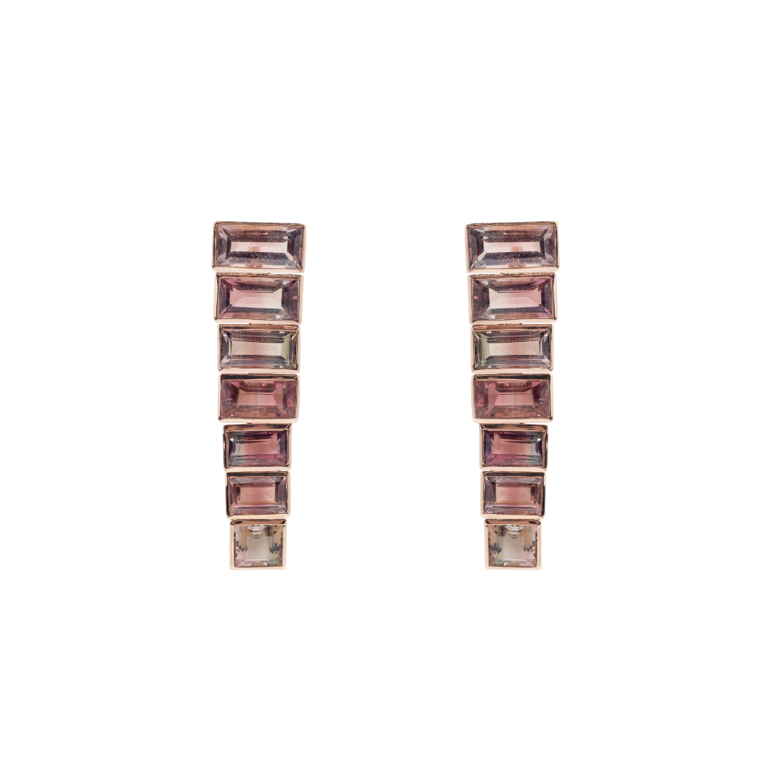 Graceful Poise Watermelon Tourmaline Earrings