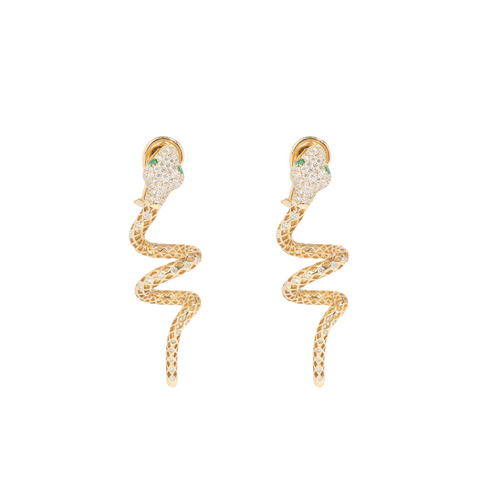 White Gold & Diamond Serene Feather Earrings