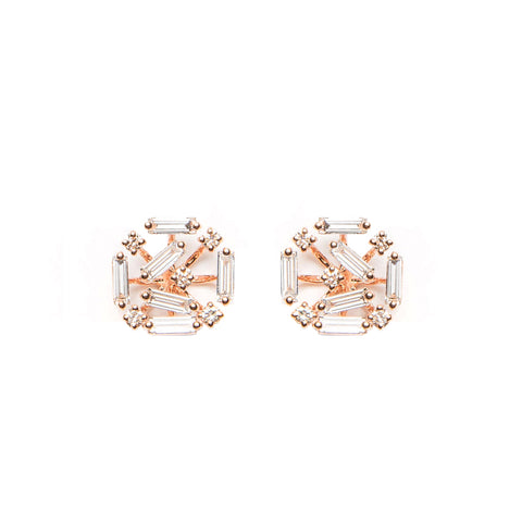 Orange Citrine Stud Earrings