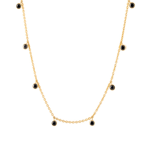 Yellow Gold Diamond Tennis Necklace