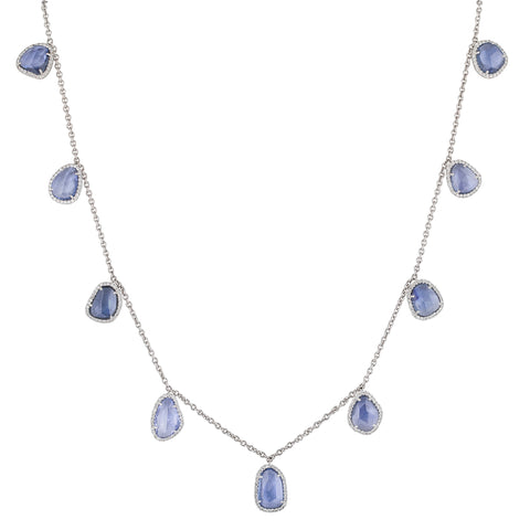Yellow Gold Diamond Tennis Necklace