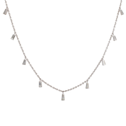Yellow Gold Diamond Tennis Necklace