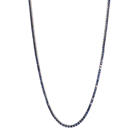 Yellow Gold Diamond Tennis Necklace