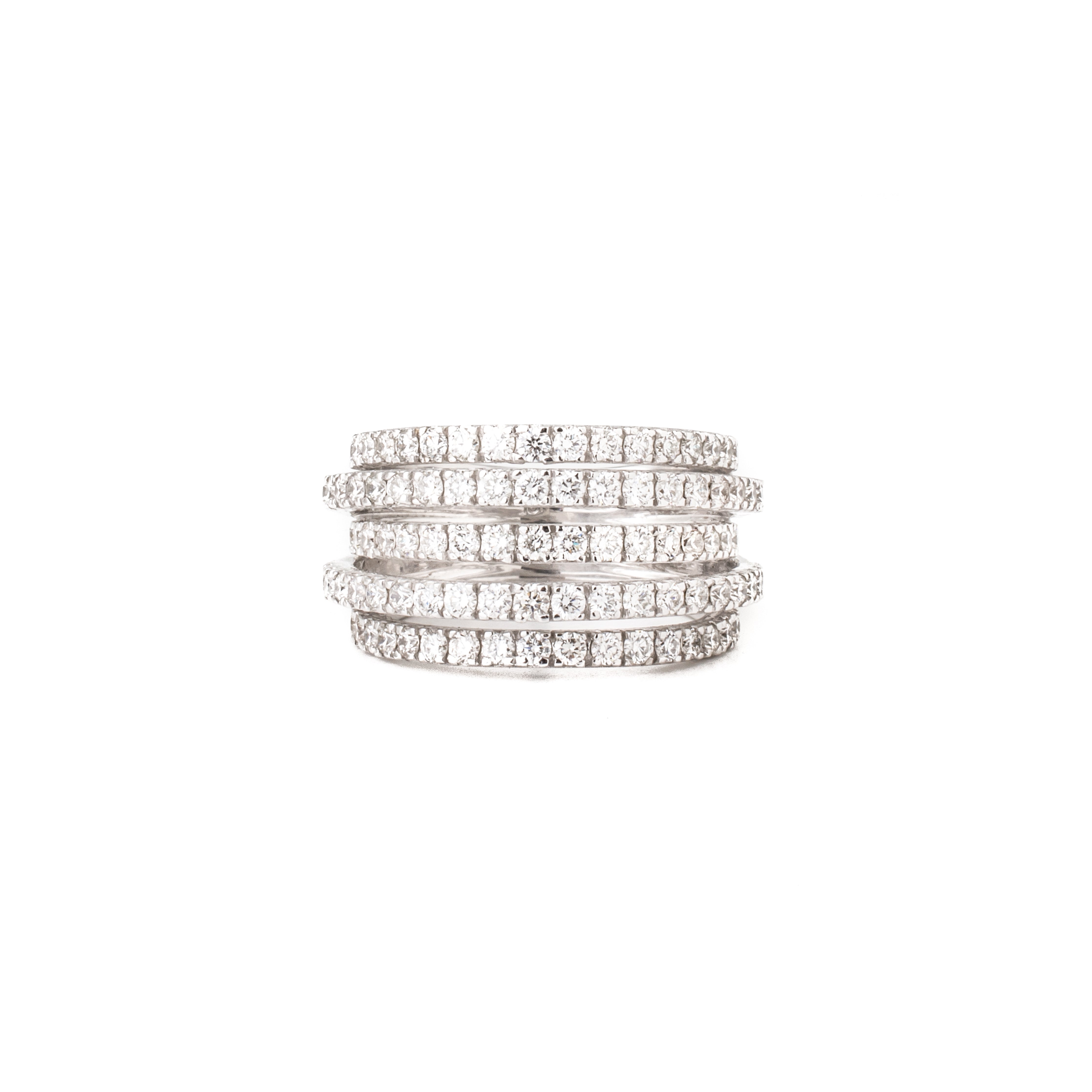 Five Line Diamond Ring