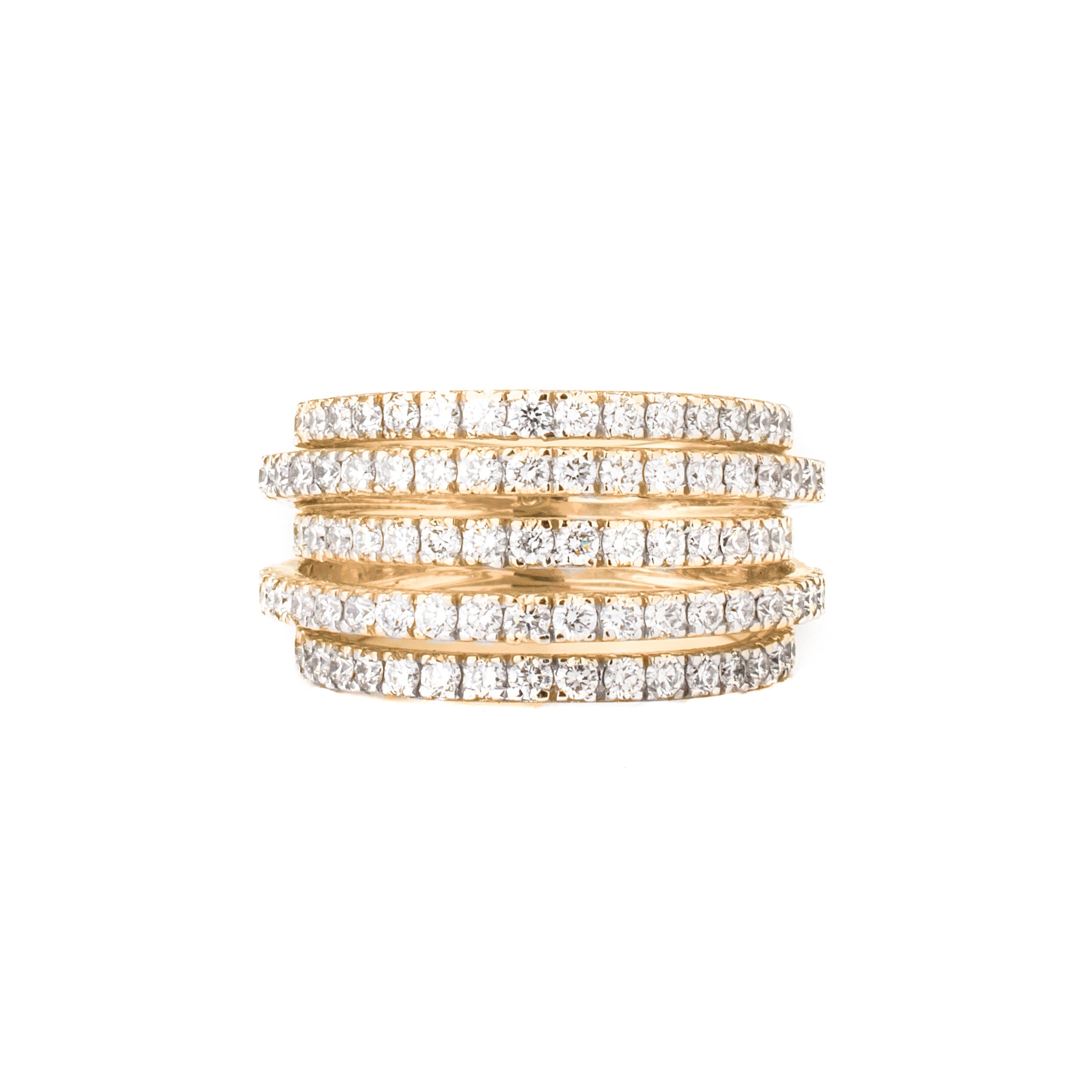 Five Line Diamond Ring