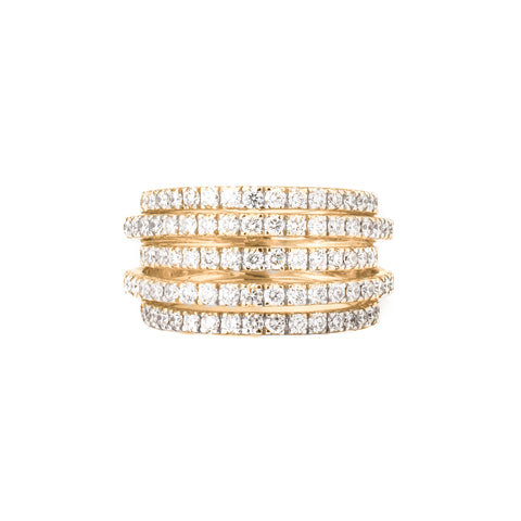 Yellow Gold & Diamond Alure Feather Ring