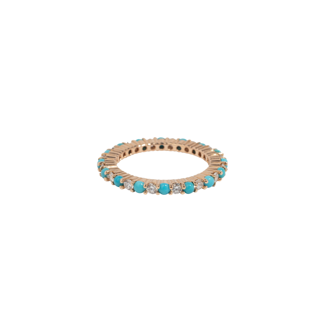 Way of Love Turquoise & Diamond Rose Gold Ring