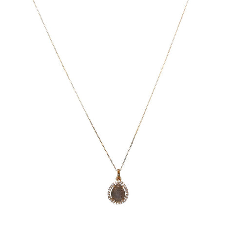 Yellow Gold & Diamond Allure Feather Necklace