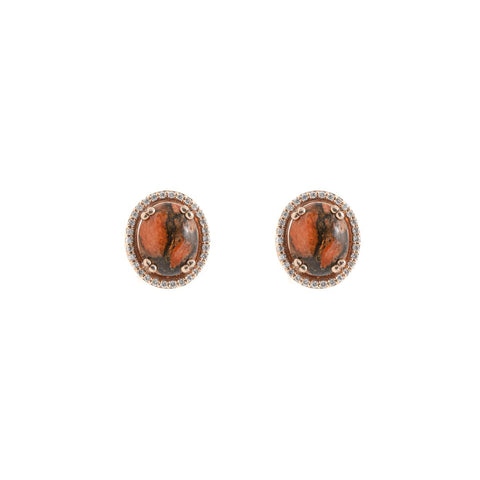 Orange Citrine Stud Earrings