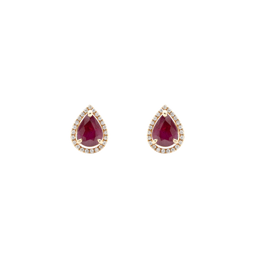 Diamond & Ruby Nyx Nectar Earrings