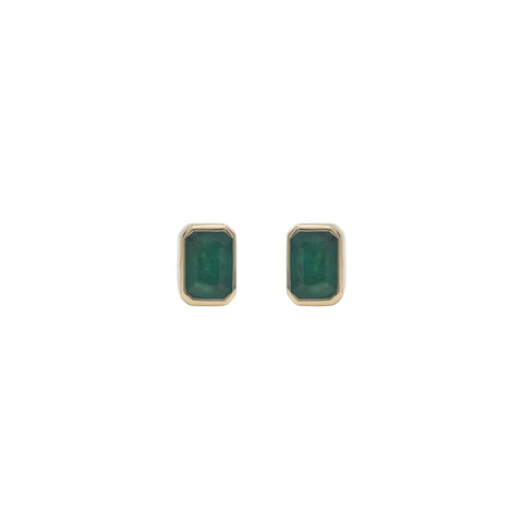 Large Emerald Hoops