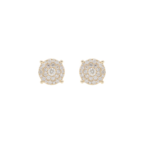 Rose Cut Diamonds Edged in Turquoise Earrings