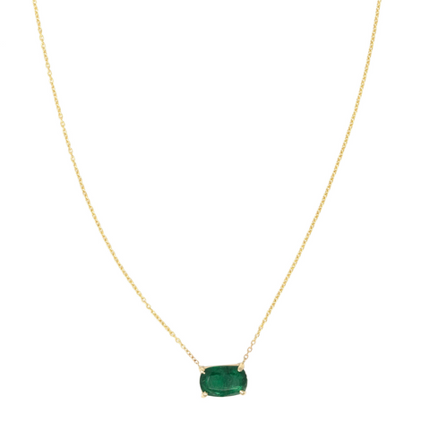 Emerald Rhea Yellow Gold  Necklace