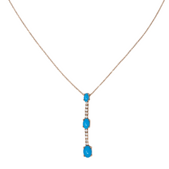 Turquoise Tonic & Rose Gold Necklace