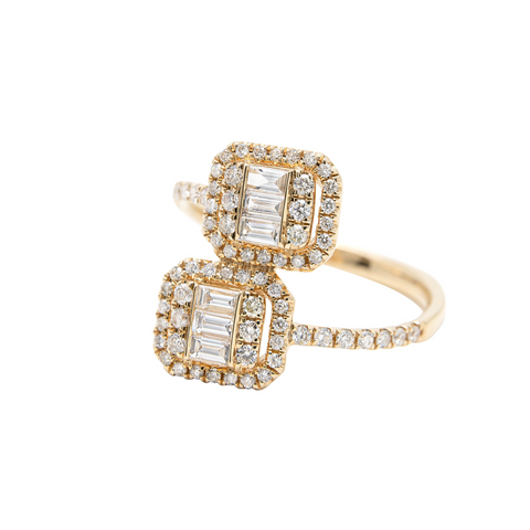Opulent Forest Opal & Diamond Ring