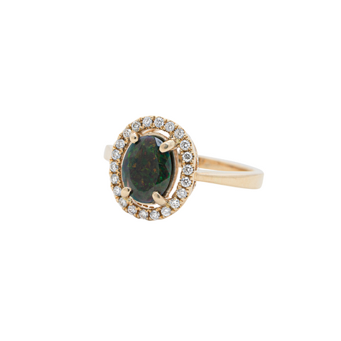 Emerald Nectar & Diamond Ring