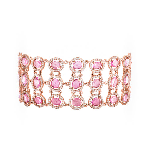 Pink Sapphire & Rose Gold Empress's Chambers Bracelet