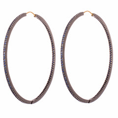 Large Sapphire Hoops
