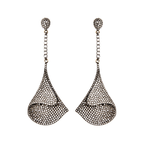 Ocean Wave Diamond Earrings
