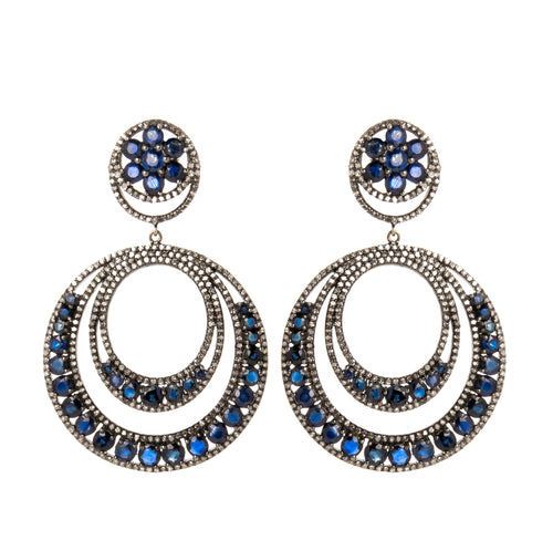 Sapphire & Diamond Revolution Earrings