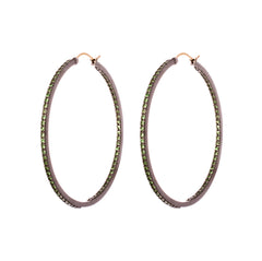 Medium Emerald Hoops