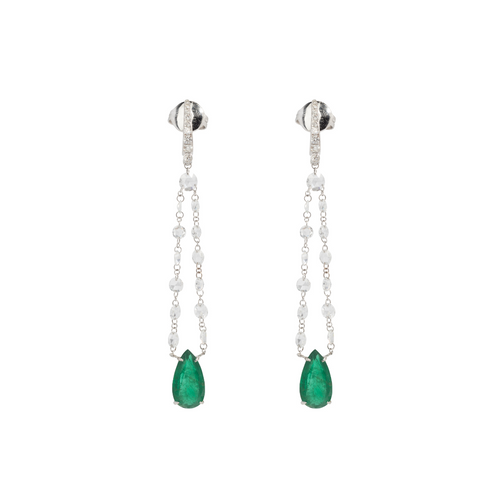 Feminine Desire Emerald Earrings
