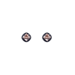 Morganite Onyx Studs